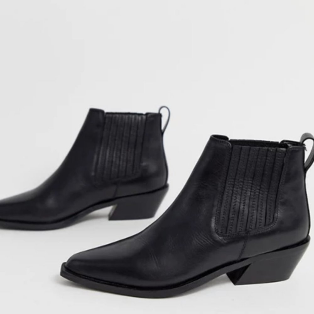 ASOS Adelaide Leather Western Chelsea Boot